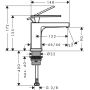 Bateria umywalkowa stojąca czarna 73013340 Hansgrohe Tecturis E zdj.2
