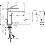 Bateria umywalkowa stojąca chrom 73014000 Hansgrohe Tecturis E zdj.2