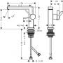 Bateria umywalkowa stojąca 73020140 Hansgrohe Tecturis E zdj.2
