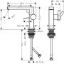Bateria umywalkowa stojąca czarna 73020340 Hansgrohe Tecturis E zdj.2