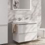 Bateria umywalkowa stojąca biała 73020700 Hansgrohe Tecturis E zdj.4