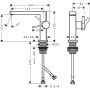 Bateria umywalkowa stojąca czarna 73021340 Hansgrohe Tecturis E zdj.2
