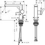 Bateria umywalkowa stojąca czarna 73023340 Hansgrohe Tecturis E zdj.2