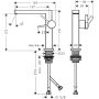 Bateria umywalkowa stojąca czarna 73041340 Hansgrohe Tecturis E zdj.2
