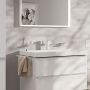 Bateria umywalkowa stojąca biała 73041700 Hansgrohe Tecturis E zdj.3