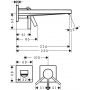 Bateria umywalkowa podtynkowa biały 73051700 Hansgrohe Tecturis E zdj.3