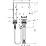 Bateria umywalkowa stojąca czarna 73053340 Hansgrohe Tecturis E zdj.2
