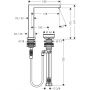 Bateria umywalkowa stojąca czarna 73053670 Hansgrohe Tecturis E zdj.2