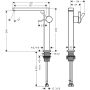 Bateria umywalkowa stojąca czarna 73072340 Hansgrohe Tecturis E zdj.2