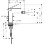 Hansgrohe Tecturis E 73200670 bateria bidetowa stojąca czarna zdj.2