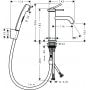 Hansgrohe Tecturis S 73211000 bateria umywalkowa ze słuchawką typu bidetta stojąca chrom zdj.2