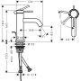 Bateria umywalkowa stojąca czarna 73302340 Hansgrohe Tecturis S zdj.2