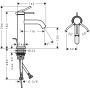 Bateria umywalkowa stojąca czarna 73310340 Hansgrohe Tecturis S zdj.2