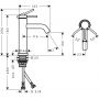 Bateria umywalkowa stojąca chrom 73311000 Hansgrohe Tecturis S zdj.2