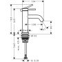 Zawór umywalkowy stojąca czarna 73313340 Hansgrohe Tecturis S zdj.2