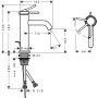 Bateria umywalkowa stojąca chrom 73314340 Hansgrohe Tecturis S zdj.2