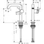 Bateria umywalkowa stojąca czarna 73341340 Hansgrohe Tecturis S zdj.2