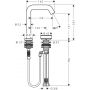 Hansgrohe Tecturis S 73353140 bateria umywalkowa stojąca zdj.2