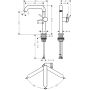 Bateria umywalkowa stojąca czarna 73360340 Hansgrohe Tecturis S zdj.2