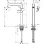 Bateria umywalkowa stojąca czarna 73370340 Hansgrohe Tecturis S zdj.2