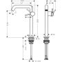 Bateria umywalkowa stojąca czarna 73372340 Hansgrohe Tecturis S zdj.2