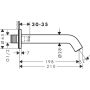 Wylewka do baterii wannowej czarna 73411340 Hansgrohe Tecturis S zdj.2