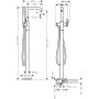 Bateria wannowo-prysznicowa wolnostojąca czarna 73440340 Hansgrohe Tecturis S zdj.2