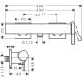 Bateria prysznicowa ścienna czarna 73620340 Hansgrohe Tecturis E zdj.2