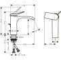 Bateria umywalkowa stojąca czarna 75023670 Hansgrohe Vivenis zdj.2