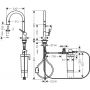 Hansgrohe Aqittura M91 76801670 bateria kuchenna z filtrem stojąca czarny zdj.2