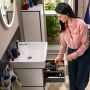 Umywalka z szafką 60 cm białą 54396700 Hansgrohe Xilesa E zdj.4