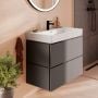Umywalka z szafką 80 cm szarą 54397760 Hansgrohe Xilesa E zdj.3