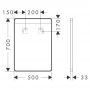 Lustro 50x70 cm prostokątne z oświetleniem biały 54956700 Hansgrohe Xarita Lite Q zdj.2