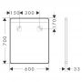 Lustro 60x70 cm prostokątne z oświetleniem czarny 54957670 Hansgrohe Xarita Lite Q zdj.2