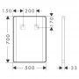 Lustro 50x70 cm prostokątne z oświetleniem czarny 54961670 Hansgrohe Xarita Lite Q zdj.2