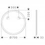 Lustro 70x70 cm okrągłe z oświetleniem czarny 54966670 Hansgrohe Xarita Lite S zdj.2