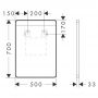 Lustro 50x70 cm prostokątne z oświetleniem czarny 54969670 Hansgrohe Xarita Lite Q zdj.2