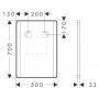 Lustro 50x70 cm prostokątne z oświetleniem czarny 54974670 Hansgrohe Xarita Lite Q zdj.2