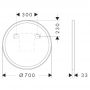 Lustro 70x70 cm okrągłe z oświetleniem biały 54979700 Hansgrohe Xarita Lite S zdj.2