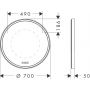 Lustro 70x70 cm okrągłe z oświetleniem biały 54982700 Hansgrohe Xarita S zdj.2