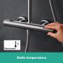Zestaw prysznicowy ścienny termostatyczny z deszczownicą chrom 24222000 Hansgrohe Pulsify S Puro zdj.7