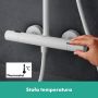 Zestaw prysznicowy ścienny termostatyczny z deszczownicą biały 24223700 Hansgrohe Pulsify S Puro zdj.5
