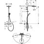 Zestaw prysznicowy ścienny z deszczownicą 24237140 Hansgrohe zdj.2