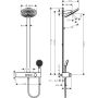 Zestaw prysznicowy ścienny termostatyczny z deszczownicą biały 24240700 Hansgrohe Pulsify S zdj.2