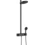 Zestaw prysznicowy ścienny termostatyczny z deszczownicą czarny 24241670 Hansgrohe Pulsify zdj.1