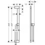Drążek prysznicowy 65 cm 24404140 Hansgrohe Unica zdj.2