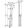 Drążek prysznicowy 65 cm 24404700 Hansgrohe Unica zdj.2