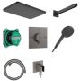 Zestaw prysznicowy podtynkowy termostatyczny z deszczownicą czarny 24620340 Hansgrohe Raindance Alive Q zdj.1