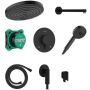 Zestaw prysznicowy podtynkowy termostatyczny z deszczownicą czarny 24624670 Hansgrohe Pulsify S zdj.1