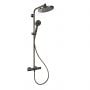 Zestaw prysznicowy ścienny termostatyczny z deszczownicą czarny 27268340 Hansgrohe Crometta zdj.1